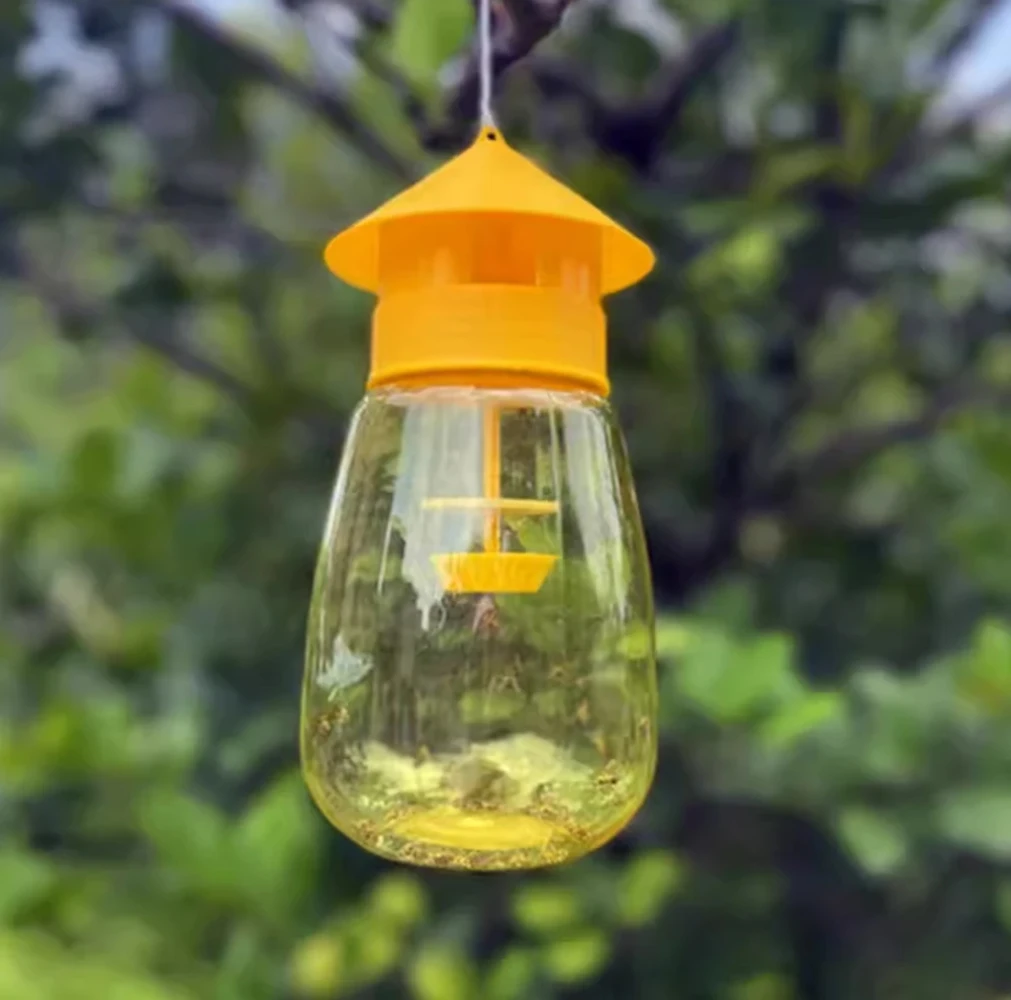 Fruit Fly Trap Killer Yellow Plastic Drosophila Trap Anti Fly Fruit Fly killer Catcher Orchard Insect Trap Pest Control Products