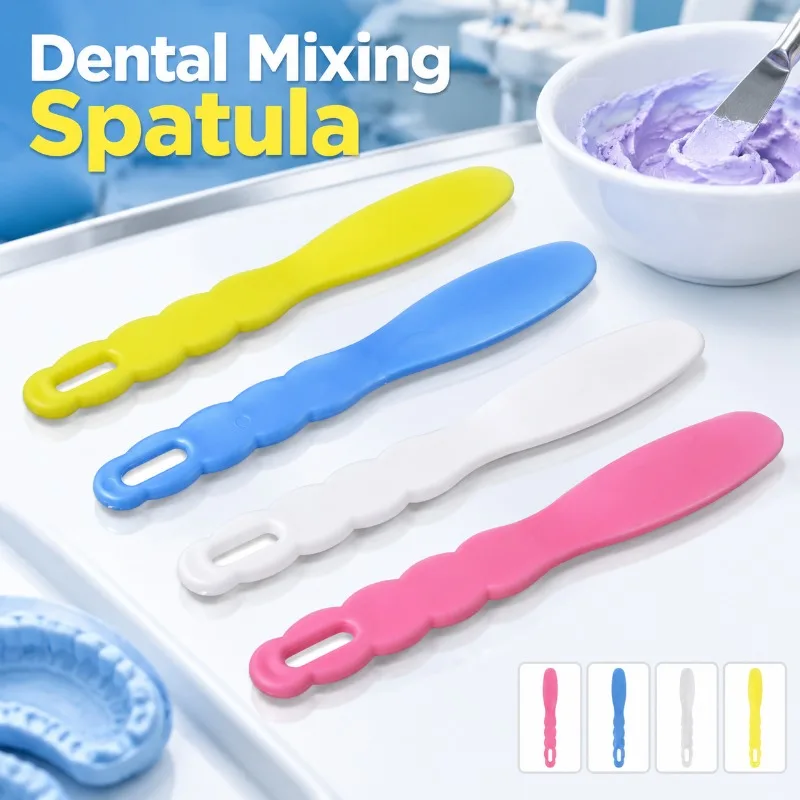 Dental Consumable, Multicolored Gypsum Stirring Spatula, Polymer Build, Alginate Blending Aid, Clinic Impression Paste Handler