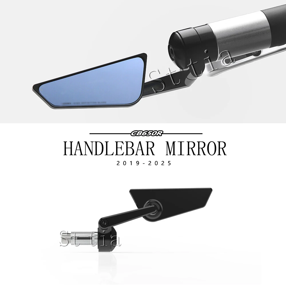 

Зеркала заднего вида для мотоцикла Honda CB650R CB 650R 2019-2025, антибликовые, из алюминия с ЧПУ, на руль