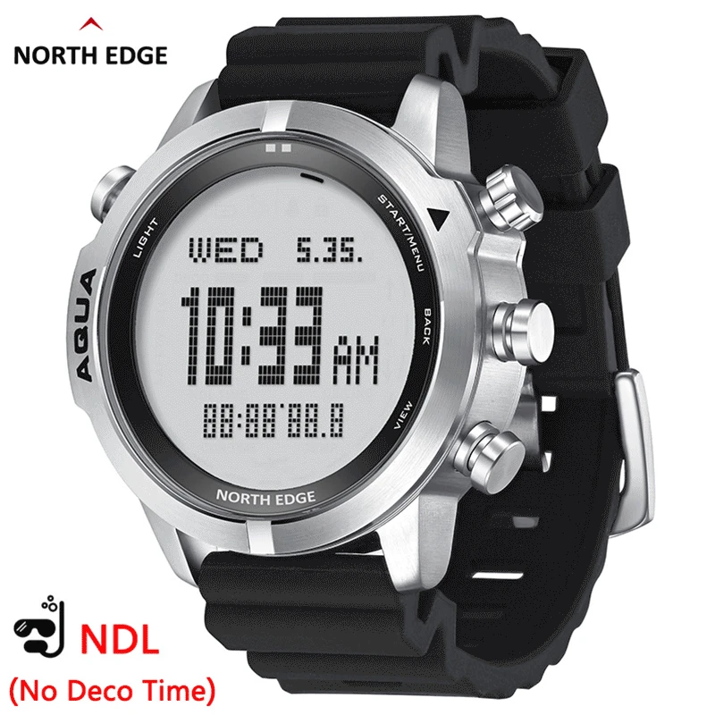 

NORTH EDGE Men's Professional Diving Computer Watch Scuba Diving NDL (No Deco Time) 50M Dive Watches Altimeter Barometer Compass