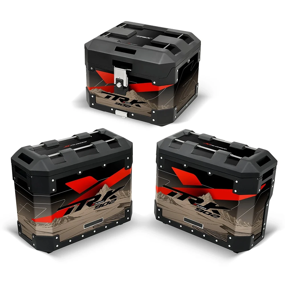 Motorcycle Side & Top Case Decals Stickers For TRK 902X 2026 Luggage Box Protective Decals Adventure Moto Accessories