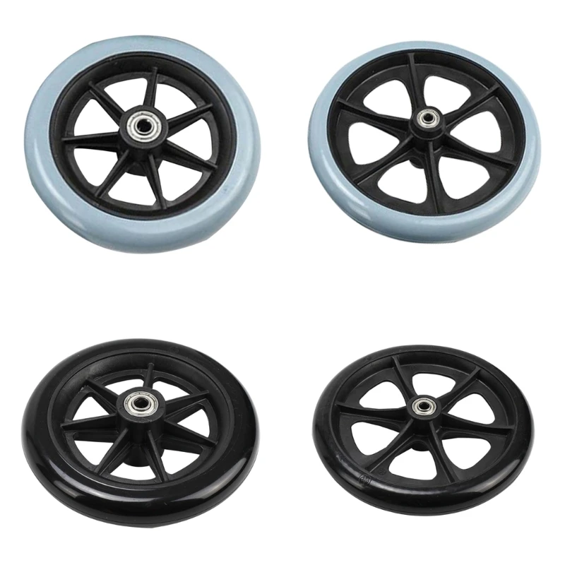 Wheelchair Universal Front Wheel Replacement 6/8 Inch Flexible Solid Tire Wheel Wear-resistant Wheels Supplies Drop Shipping