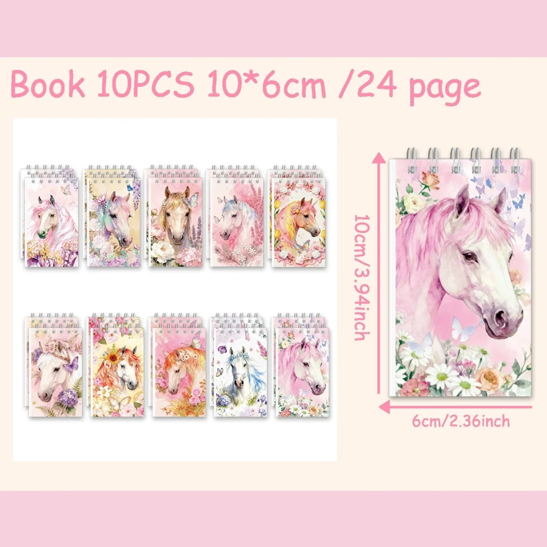 10er-Pack Kleine Katzen-Taschennotizbücher, Mini-Notizbücher für Partygeschenke, Mini-Spiralnotizblöcke, Niedliche Memo-Pads – Detail 13