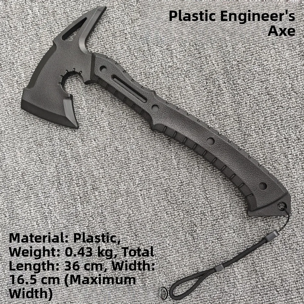 High Strength Plastic Battle Axe Training Weapon Short Sword Toy for Sports Martial Arts Fitness Home Decoration Stage Perfor...