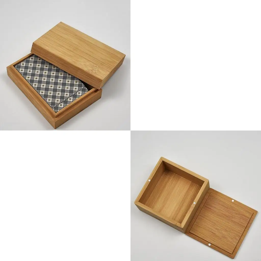 

Bamboo Cards Storage Box Playing Box для Case Container для таблицы палубы игра Таро играет в игры