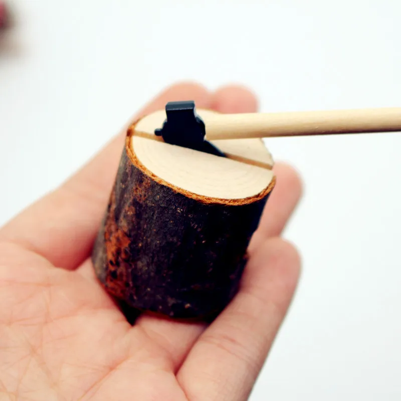 1set Dollhouse Mini Axe Woodcutting Wooden Stake Chicken Coop Model Outhouse Photography Props Miniature Decorations Home Decor