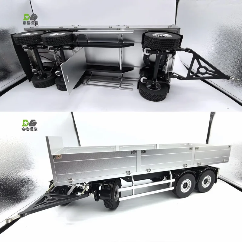 KXRC metalowa ciężka ciężarówka przyczepa do 1/14 Tamiya zdalnie sterowana ciężarówka Scania Mercedes Benz Actros 56360 Volvo MAN KING części