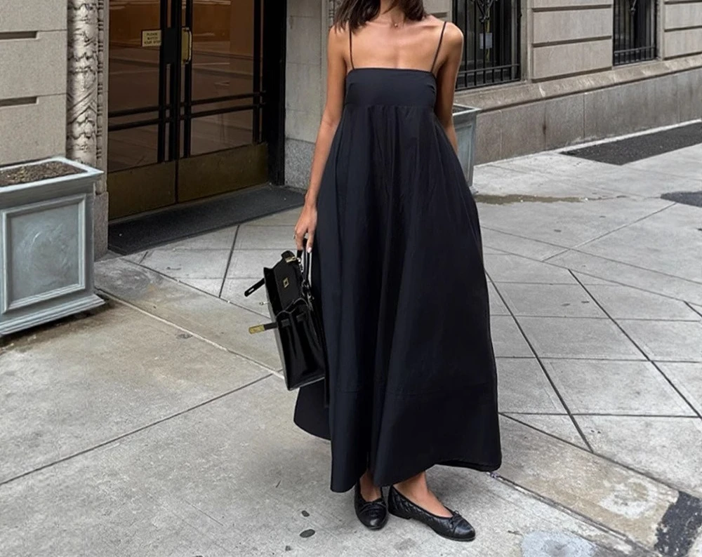 

Dress for Women in Summer with A Sense of Luxury, 2025 Fashion Temperament, Sleeveless Backless Camisole Dress