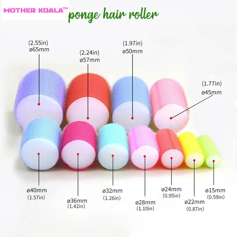 

12pcs Large Sleeping Hair Rollers Hair Curlers Self Grip Curlers Hair Styling Sponge Curler Hair Bangs Curling Hair Styling Tool