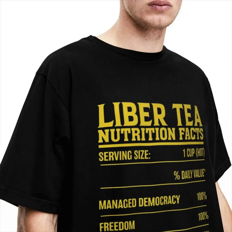 Men's Helldivers 2 T-Shirts Liber-tea Nutrition Yellow Cotton Tees Summer Vintage Short Sleeve T Shirt Trending Loose Tee Shirt