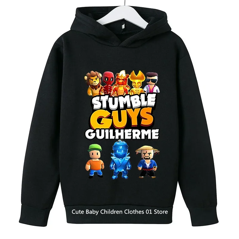 Girls Stumble Guys Hoodie Set Kids Long Sleeves Outfits 3-14 Years Children'S Sets Baby Boys Casual Tracksuit Hoodie