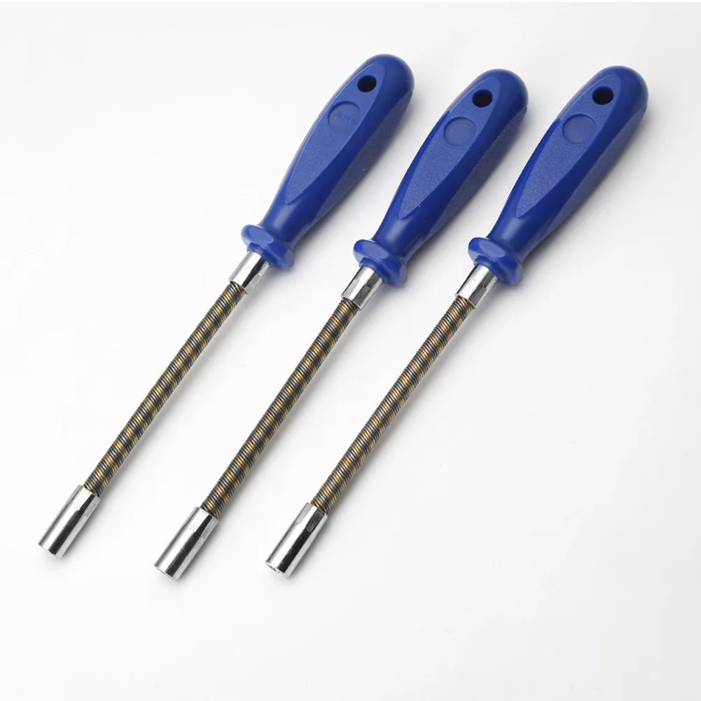 Socket Screwdriver Non-slip Flexible Screwdriver Hand Tools Multifunctional 7mm Screwdriver Wrench Spring Hex Screw Bit Bendable