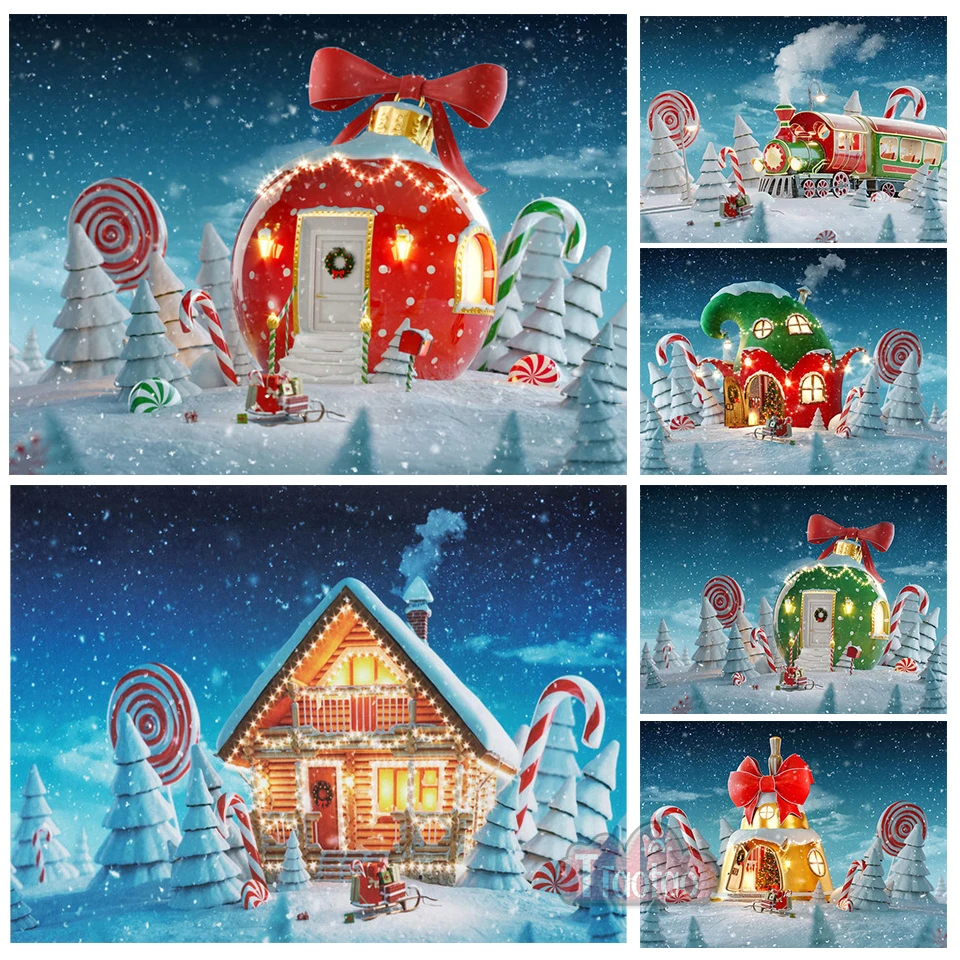 Diamond Painting Cartoon Christmas Houses 5D Diy Diamond Embroidery Lollipop Candy Snow Scene Art Mosaic Picture Home Decor