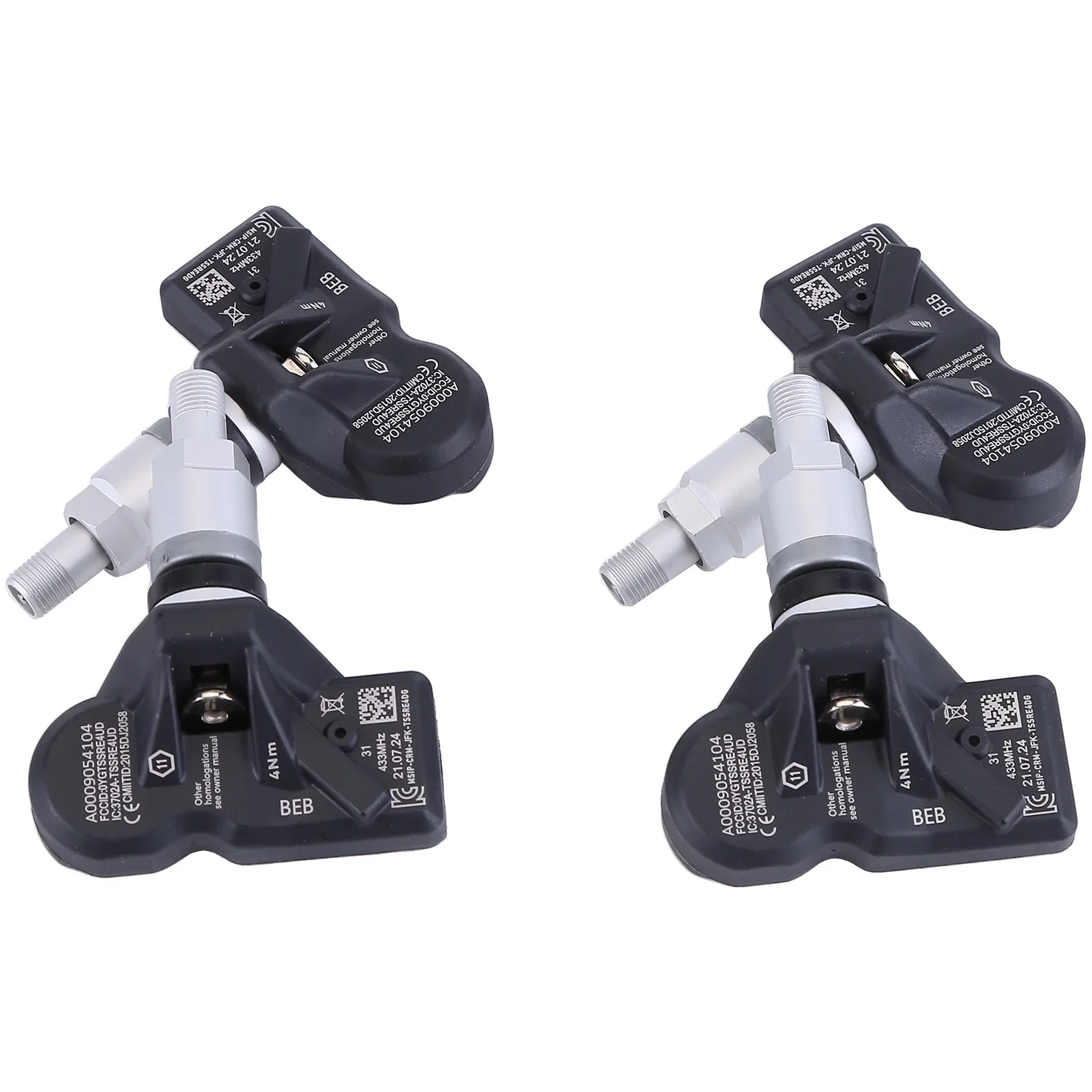 4Pcs 433MHz A0009054104 Front Rear Left Right Tire Pressure Sensor TPMS Tyre Pressure Monitor System for W213 W177 W167