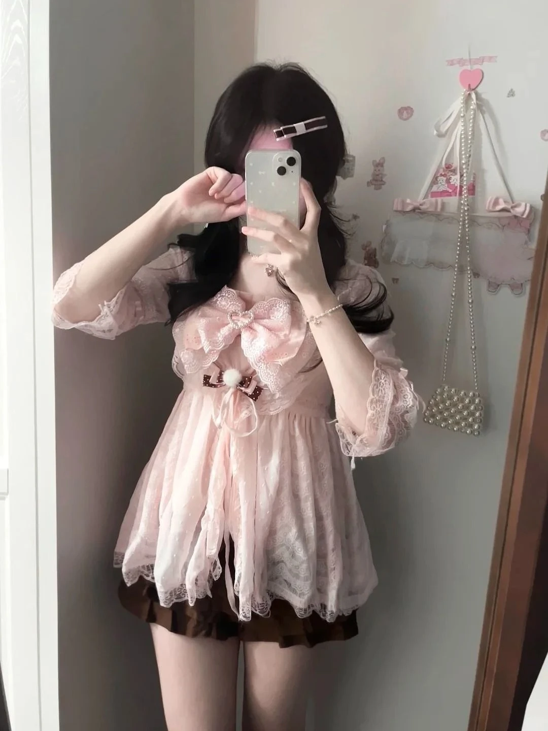 

Japanese Kawaii Lace Bubble Dress Sleeveless Short 2026 Summer Cute Mini Camisole Y2K Vintage Retro Feminine Daily Wear