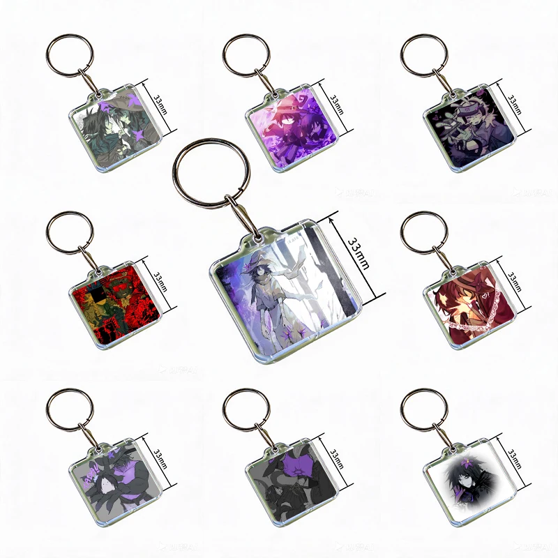 Anime Azure X Two Time Acrylic Keychain Handmade Hanging Ornaments for Clothes Backpack Decoration Gifts with Friends