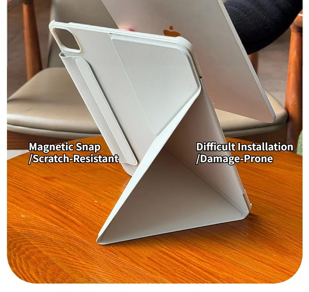 新型iPad A16 第10/11世代 Pro M4 12.9 Air 5/4 Air M3 M2 11/13インチ Mini 7 6対応 タブレットケース ストラップ付きバックル 取り外し可能 マグネット式カバー