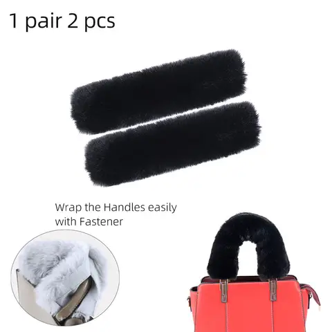 새로운 1쌍 2개 퍼 퍼리 훅앤루프 패스너 슬리브 플러시 가방 스트랩 커버 (가방 손잡이 스트랩 교체용) 새로운 1쌍 2개 퍼 퍼리 훅앤루프 패스너 슬리브 플러시 가방 스트랩 커버 (가방 손잡이 스트랩 교체용)