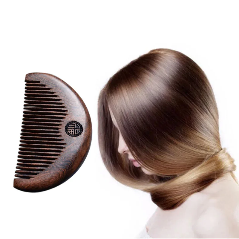 AD-Hair Care Comb Anti-Static Handmade Natural Wood Wooden Carved Sandalwood Combs Pocket Comb Massage Comb Hair Comb
