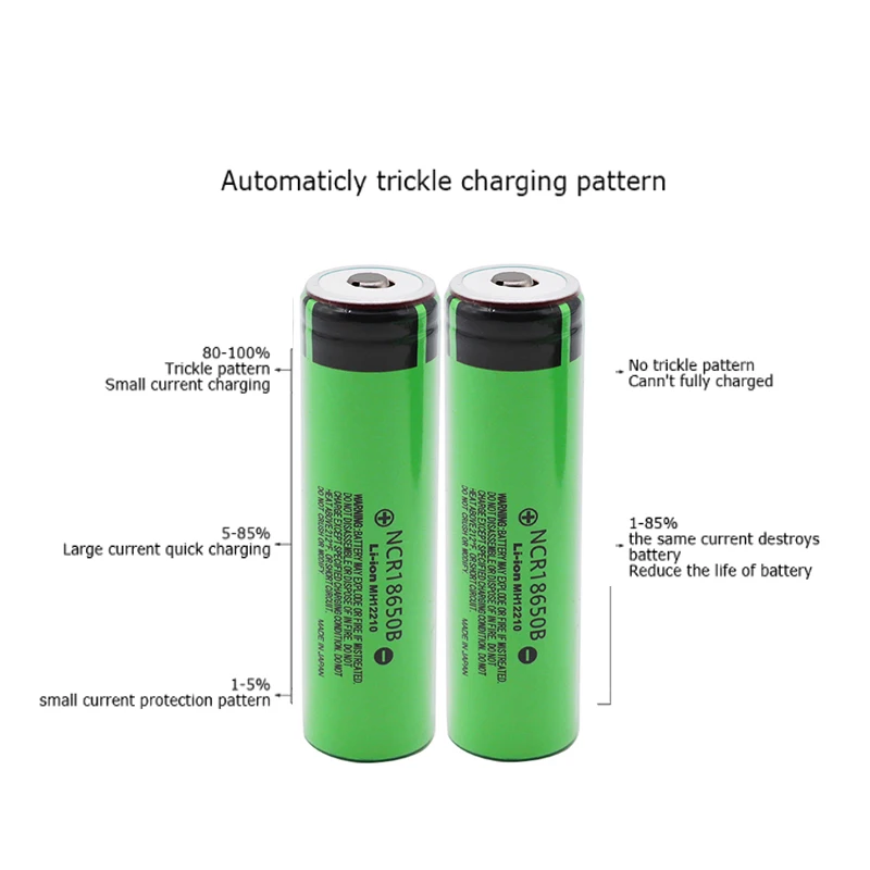 

NCR18650B- 3.7V 3400mAh 18650 rechargeable lithium battery for flashlight and Electronic equipment such as electric toys+Pointed