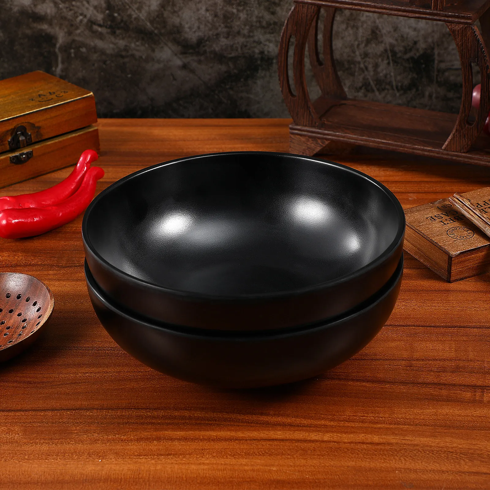 Cuenco de melamina para servir comida, cuenco para fideos, sopa, Udon, Pho, ensalada, cereales, vajilla japonesa, 2 uds.