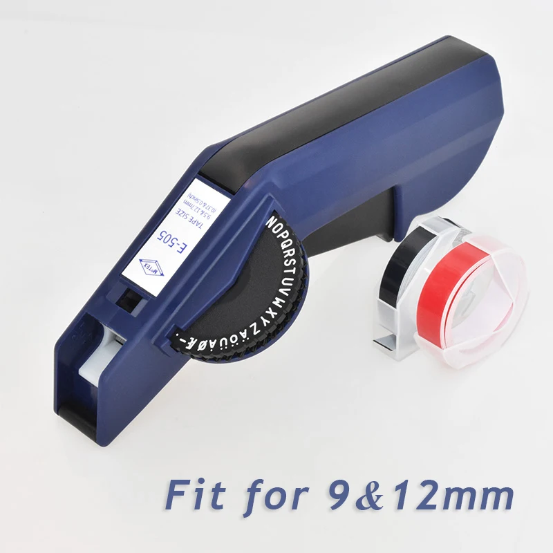 Original Motex E5500 E-505 Manual Label Maker e-5500 Fit For 9/12mm DYMO 3D Embossed Tape Can Replace 1610 12965 1880