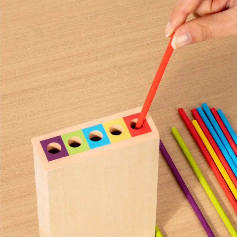 

3 in 1 Wooden Stick and Tower Game Thinking Training Early Education Montessori Board Game Hand-eye Coordination