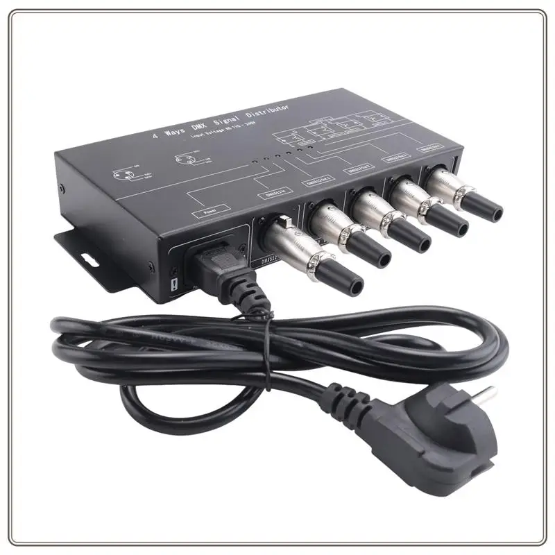 موثوق-DMX512 مكبر للصوت الفاصل DMX512 مكرر الإشارة 1CH DMX121 4CH 4 منافذ الإخراج DMX124 موزع الإشارة ، AC100V-240V ، D