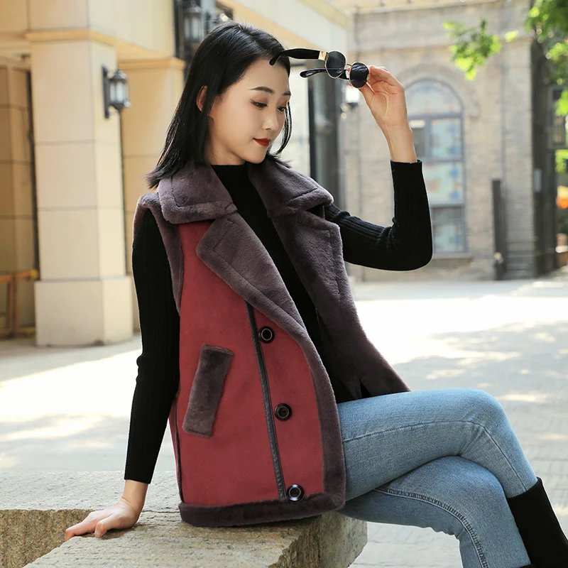 

Sleeveless Jacket Female PU Leather Vest Coat Women 2024Autumn winter New Motorcycle Waistcoat Loose Outerwear Novel Popular Top