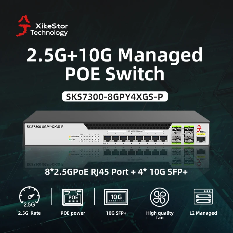 Imagem -01 - Xikestand-suporte a Switch Ethernet Sfp Plus Vga ap Câmera Fonte de Alimentação 2.5g l2 4-port 8-port Rj45 2.5g