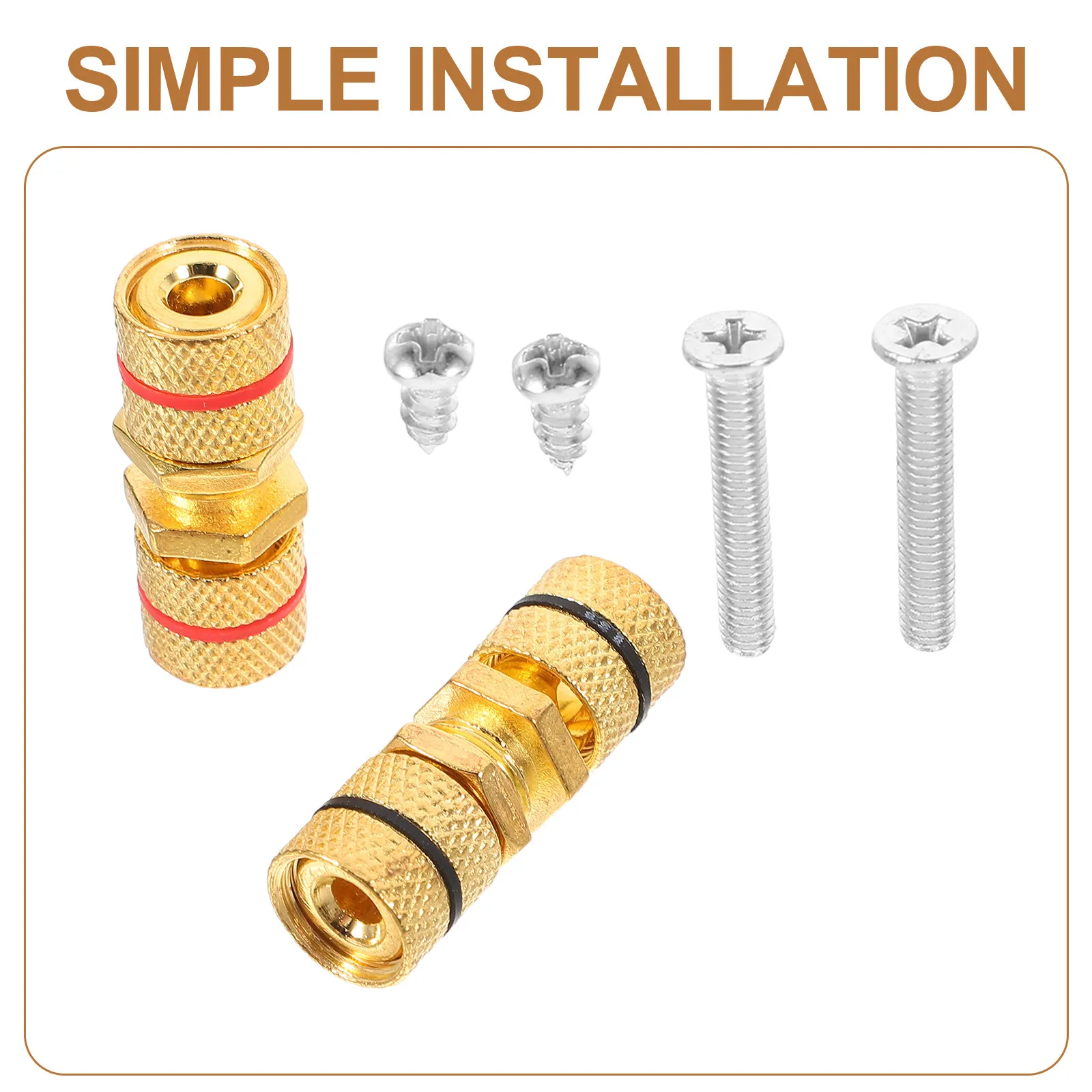 2-Gang Speaker Wall Plate with Dual Banana Binding Posts for Seamless Audio Connection Subwoofer Setup Speaker Wire
