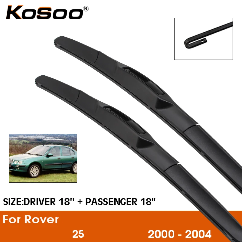 

Car Wiper Blade For Rover 25 2000-2004 Windshield Rubber Silicon Refill Front Window Wiper 18"+18" LHD RHD Auto Accessories