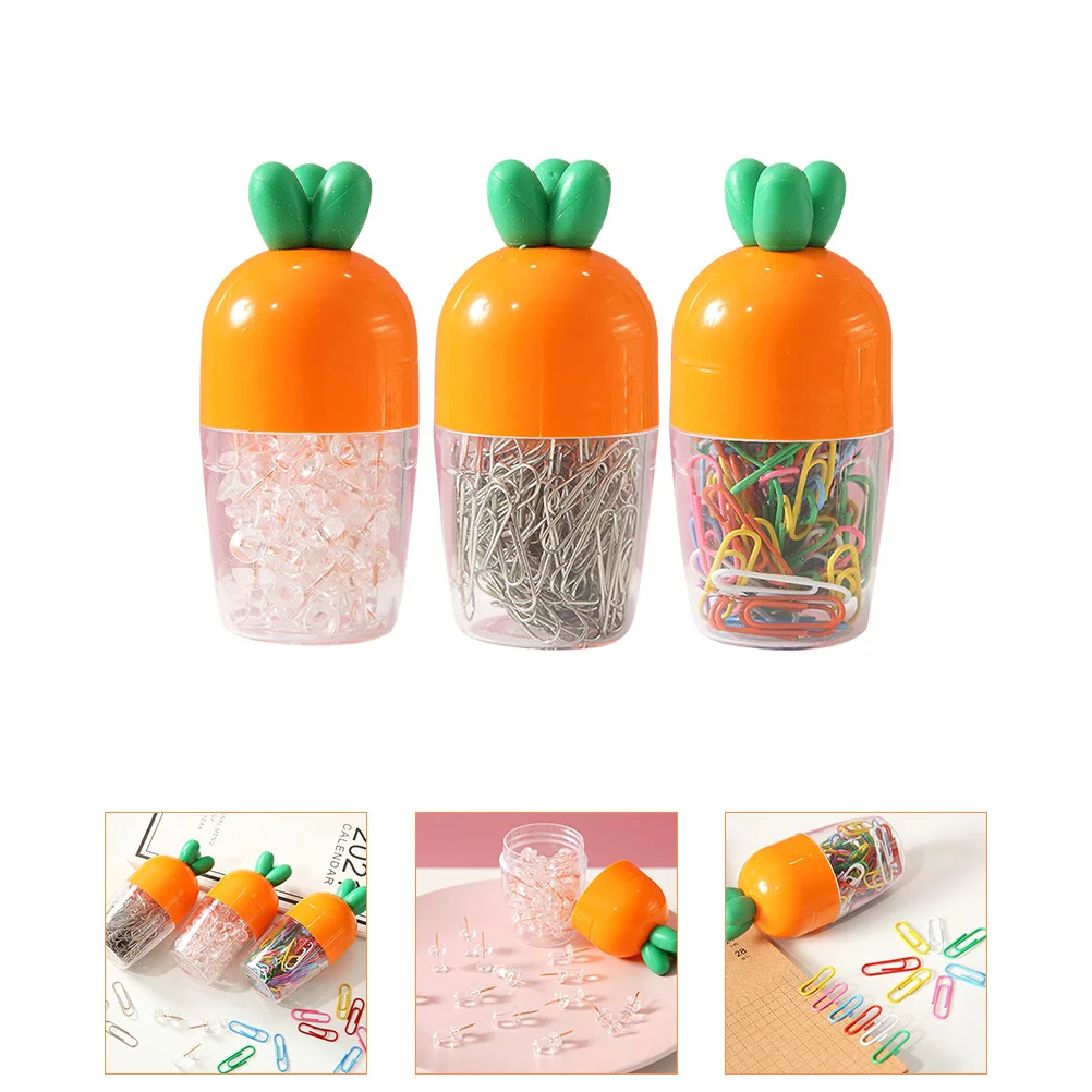 

1 set 1 Set Office Paper Clips Sturdy Decorative Small Pushpins For Files Memos Bulletin Boards School Supplies Multifunctional