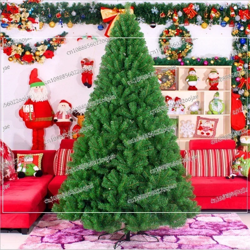 Artificial Christmas Tree PVC Thick Fir Christmas Tree with Metal Bracket Christmas Indoor and Outdoor Atmosphere Decoration