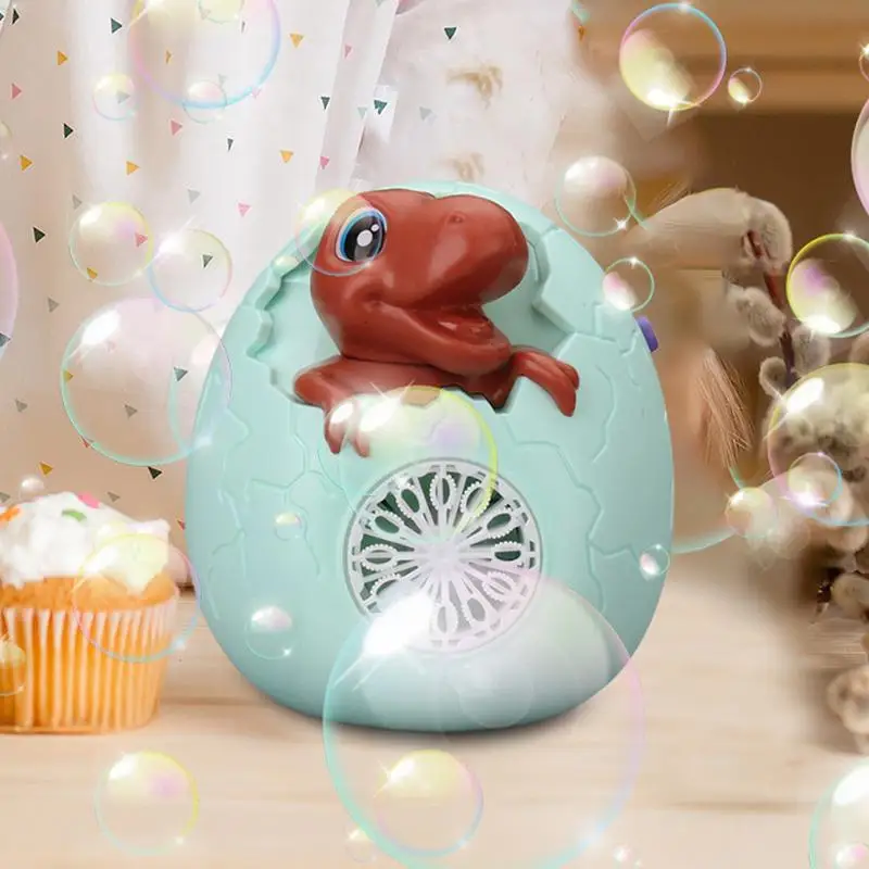 

Kids Bubble Blower Light And Sound Dinosaur Shape Bubble Wand Rechargeable Automatic 12-Hole Electric Machine Leak-Proof Design