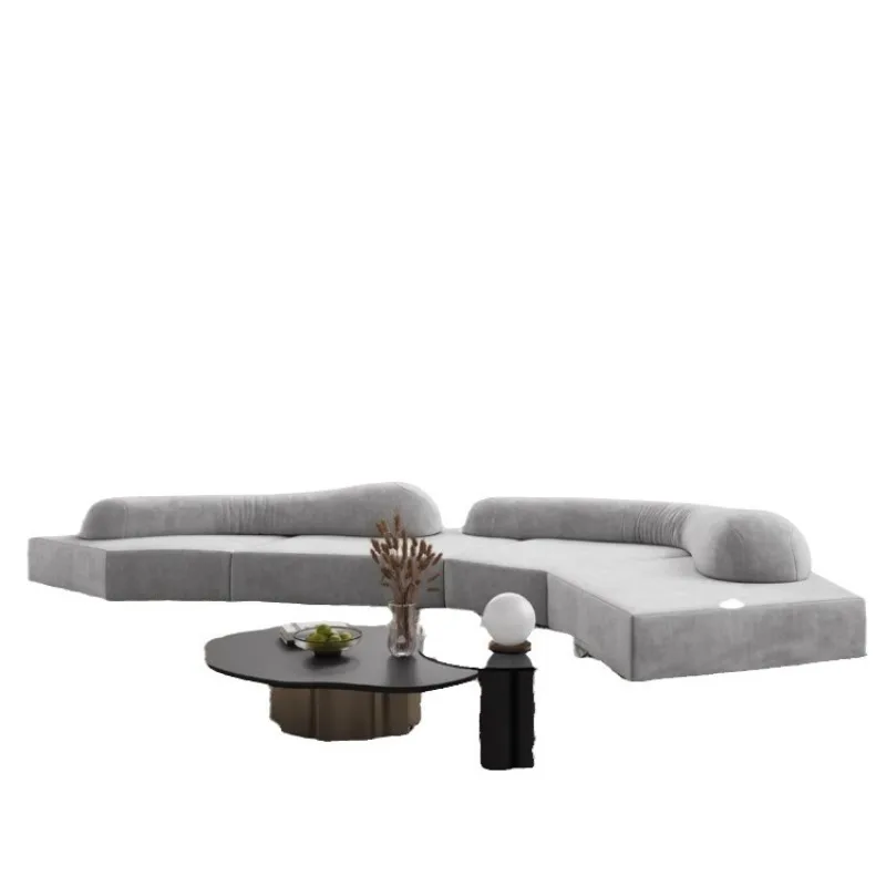 

Italian minimalist rock module villa sofa large-sized special-shaped sofa designer creative fabric matching sofa