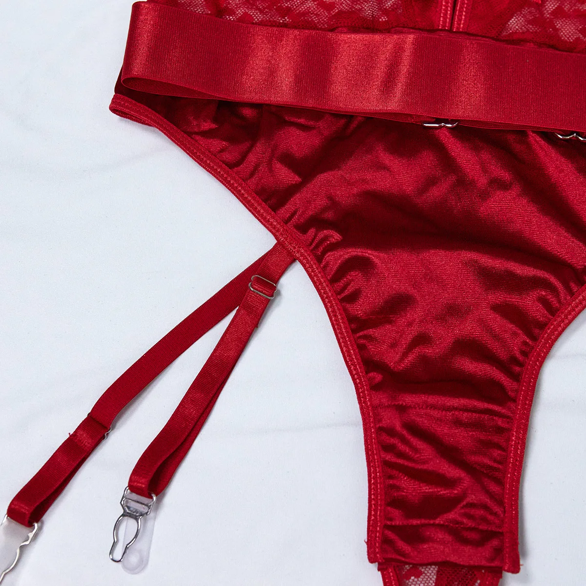 Ultra Hot Plus Size Bodysuit - Spaghetti Strap Lace Night Club Outfit, 3XL/4XL Solid Color Lingerie for Women