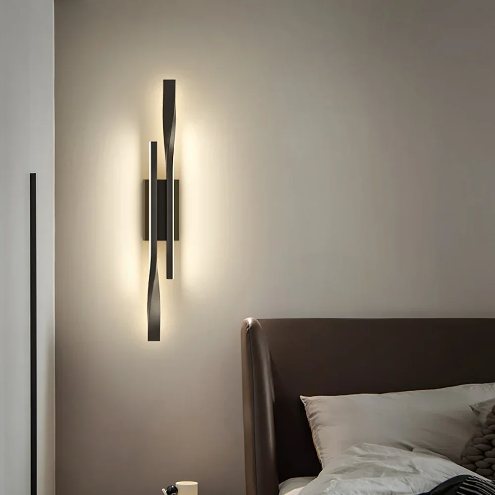 

Long strip wall lamp light luxury creative room bed bedside simple modern Nordic living TV