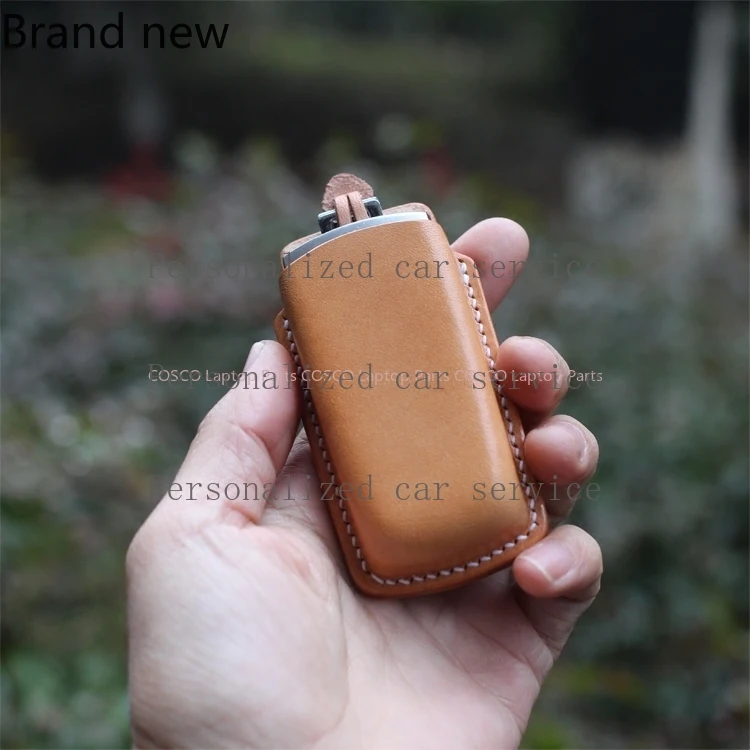 

Suitable for Volkswagen Classic Maiteng B7 CC Leather Key Bag Vegetable Tanned Leather Pure Handmade Minimalist Key Case