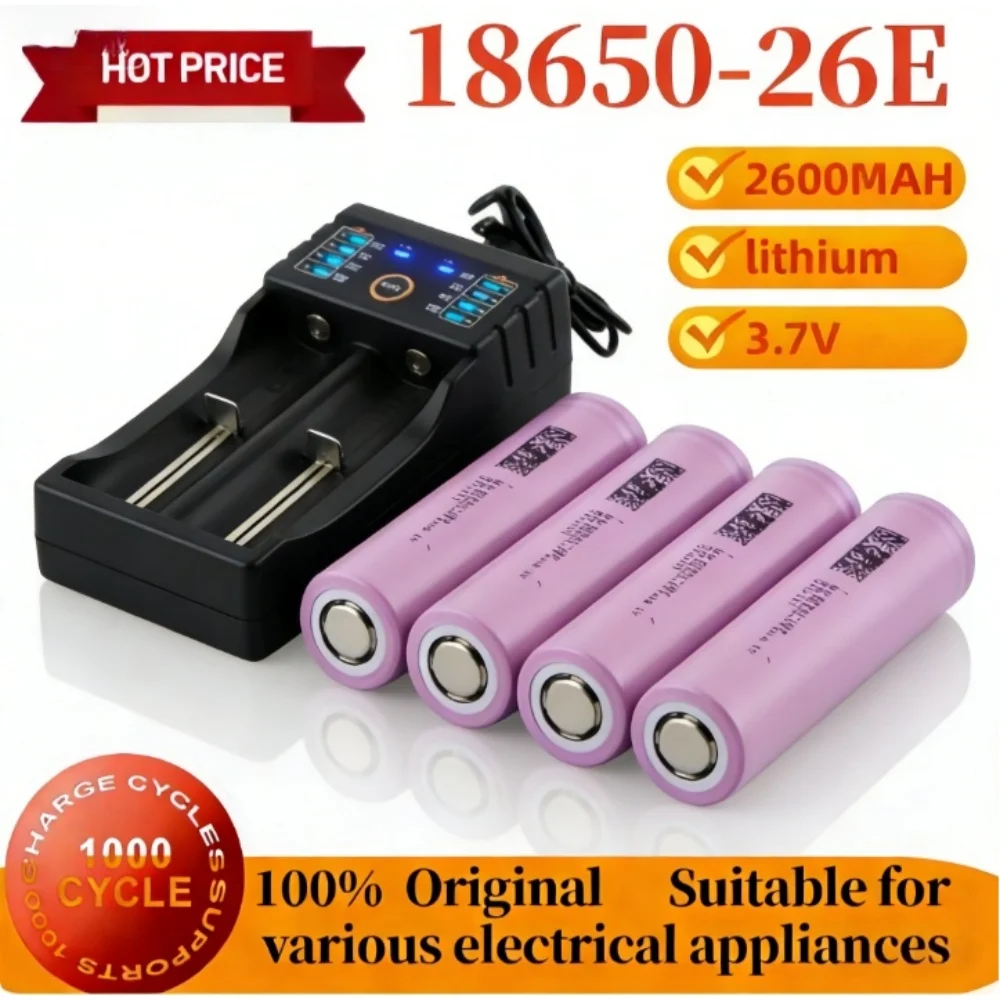 

18650 2600mAh 10A High Power 3.7V Rechargeable Battery 1-20PCS for Flashlight DIY 2026 New