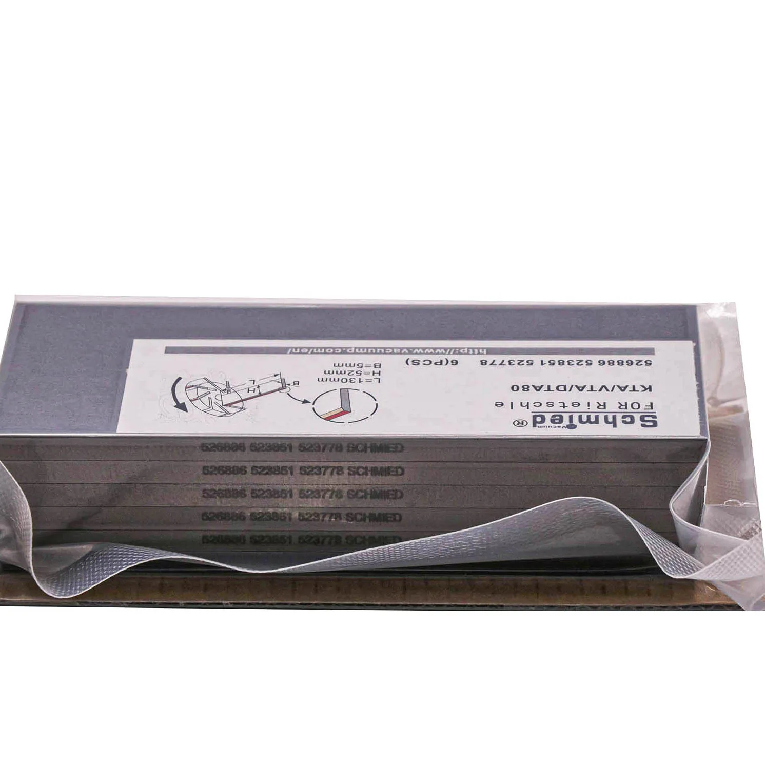 リエッチルポンプ用カーボンベーン,523778, 526886, 523851,dta80,vta80,kta80,1, 2, 3, 4, 130〜52〜5mm, 6個