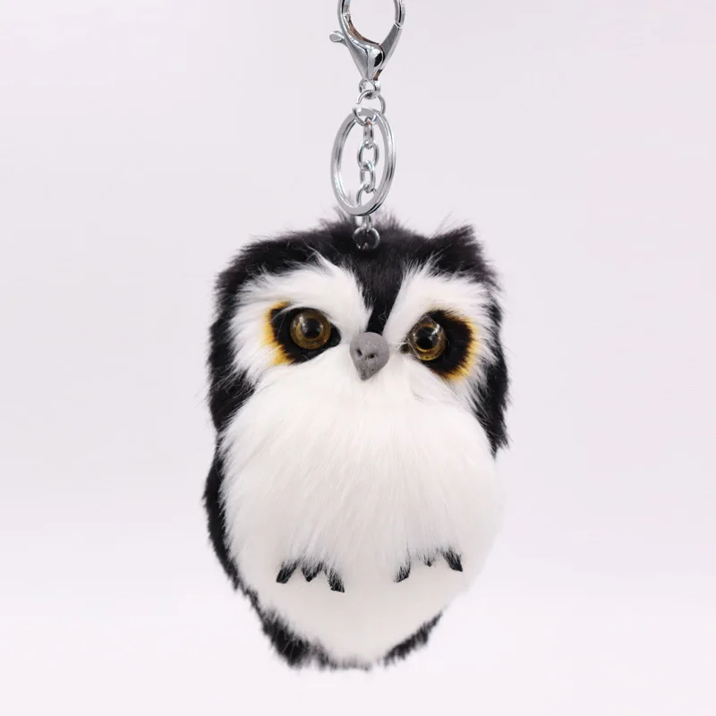 Plush Owl Keychain Student Cute Bag Pendant Car Key Chain Cartoon Plush Doll Key Backpack Pendant Gift Keyring