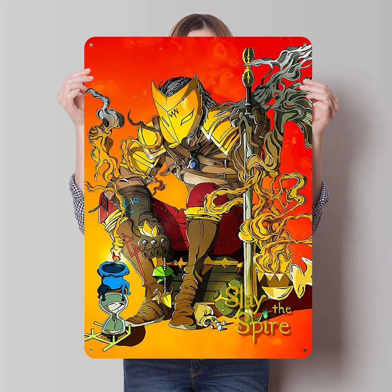 Slay the Spire Metal Poster Customized Wall Art Retro Vintage Metal Tin Signs for Bedroom Decorations Bathroom Decor Room House