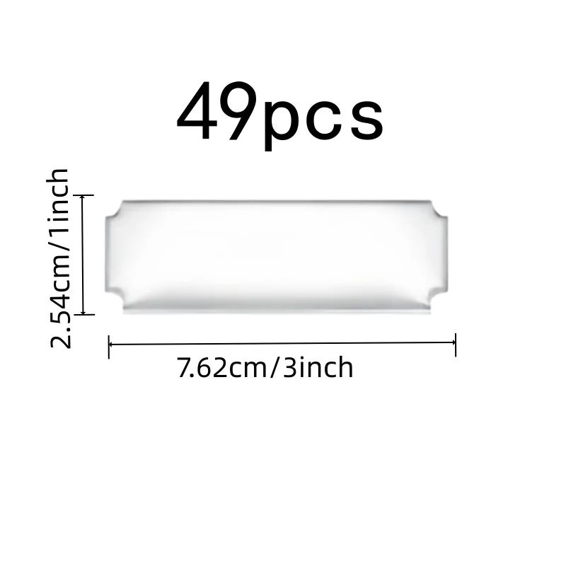 49 pcs Silver Adhesive Name Plates, Self-Adhesive Backing and Durable Scratch Resistant, ideal for Meeting Table Signs