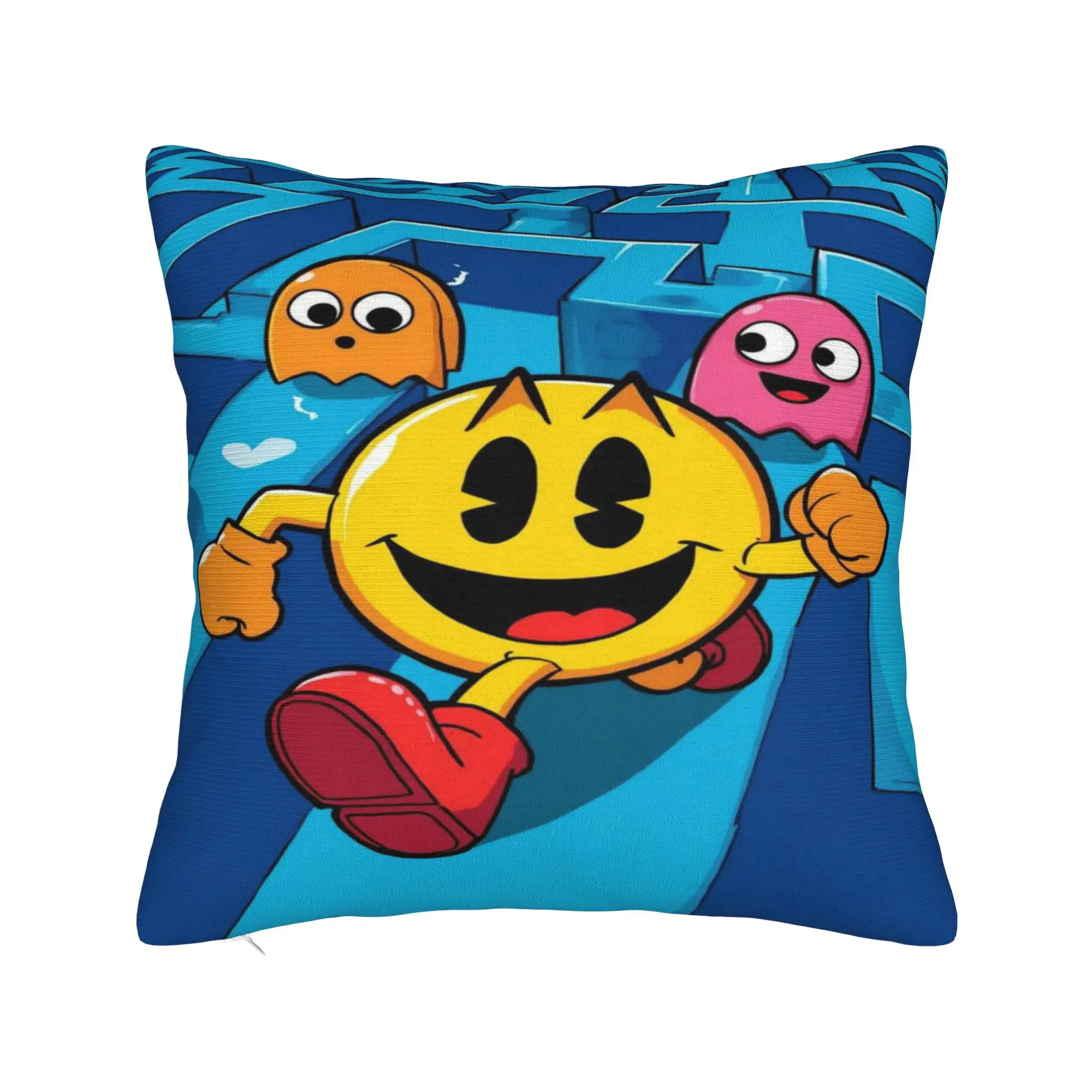 Pac-Man Pillowcases  Vintage Pillow Case For Couch Sofa Bedroom Design Pillow Cover