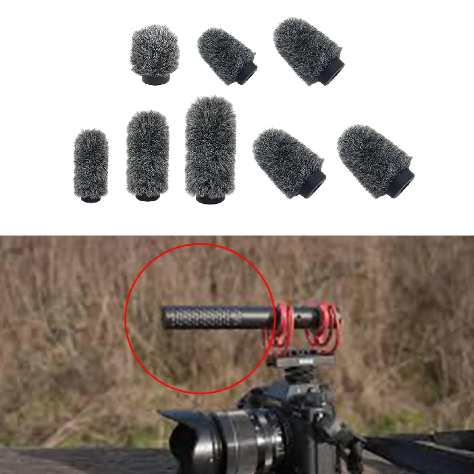 Mic peludo pára-brisas fácil de usar leve profissional à prova de vento escudo microfone capa para rode ntg1 ntg2 ntg3 ntg4