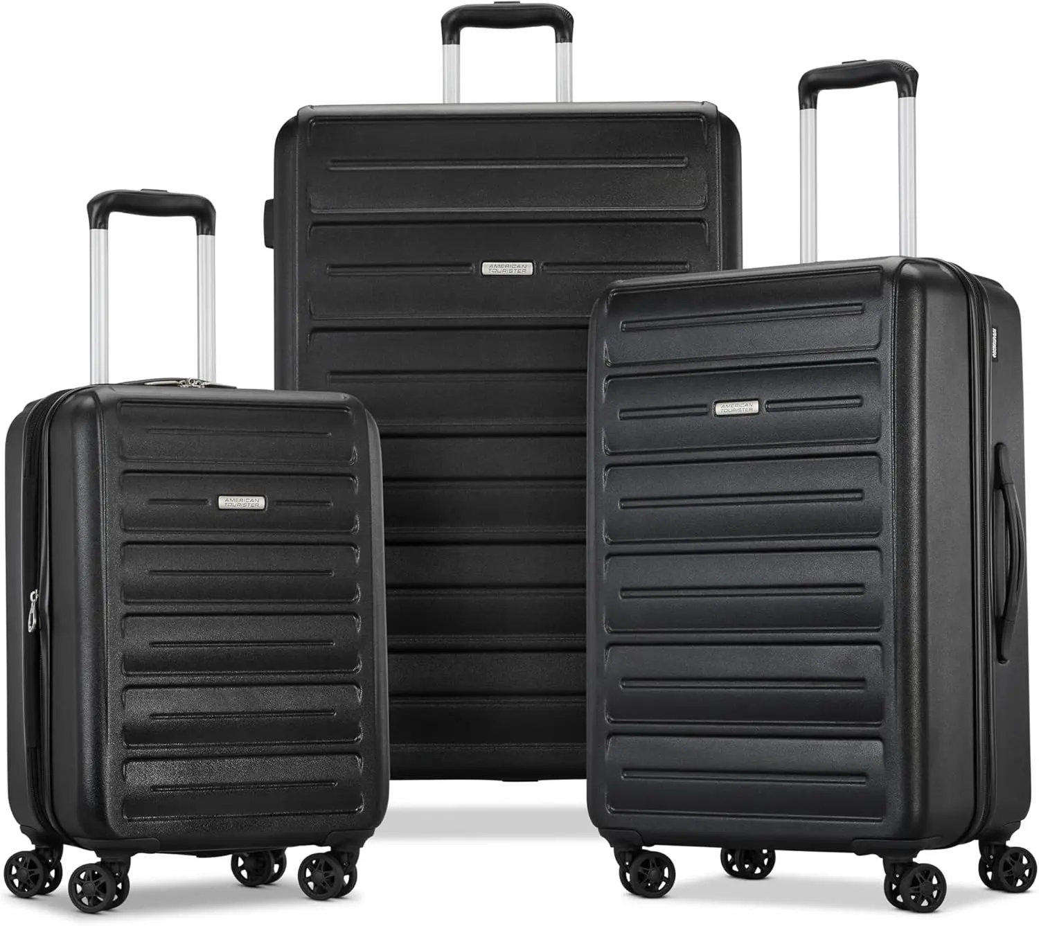 American Tourister Web ridge Hard shell Gepäckset-3-teiliges Set - 20 "Handgepäck, 24" & 28 "aufgegebenes Gepäckset mit Spinner