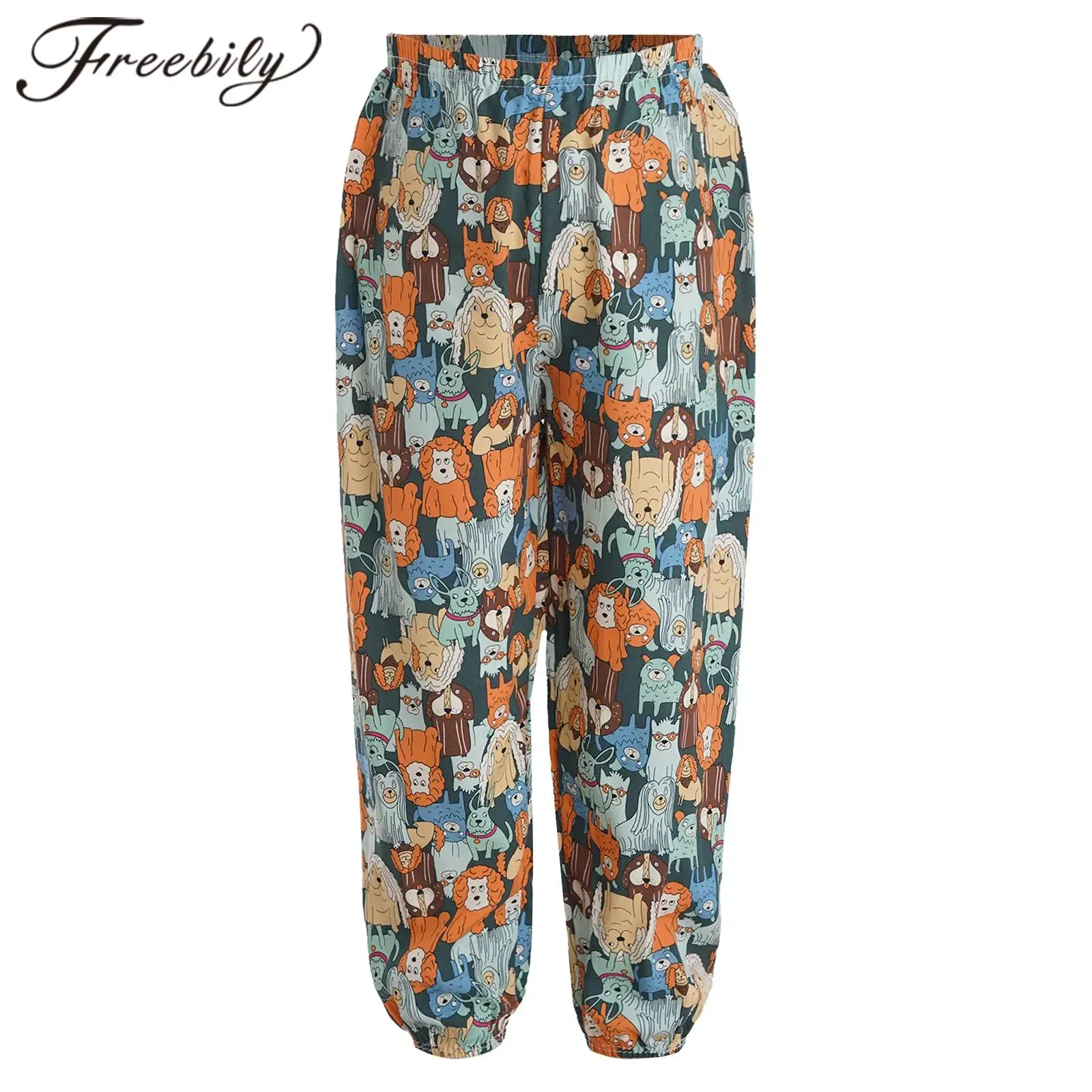

Children Sports Pants Kids Boys Girls Harem Pants Bohemian Beach Wear Trousers Cute Printed Bloomers Loose Pants Sportswear