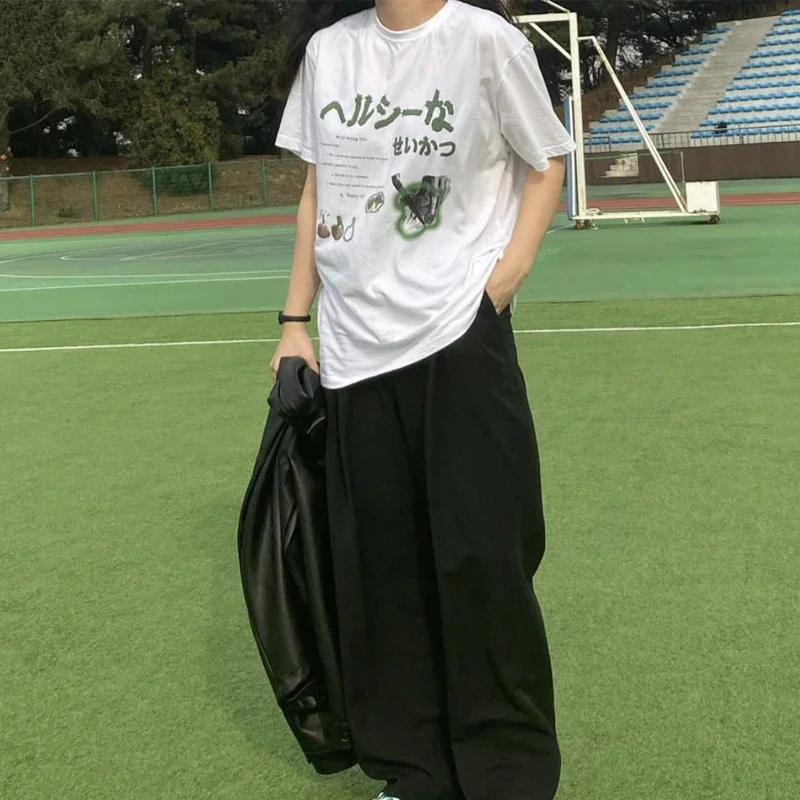 Oversized Women Tshirt Summer Fashion  Drawn Printed Casual Short Sleeve Top Pullover Comfortable Plus Size Tee Trendy Outfit