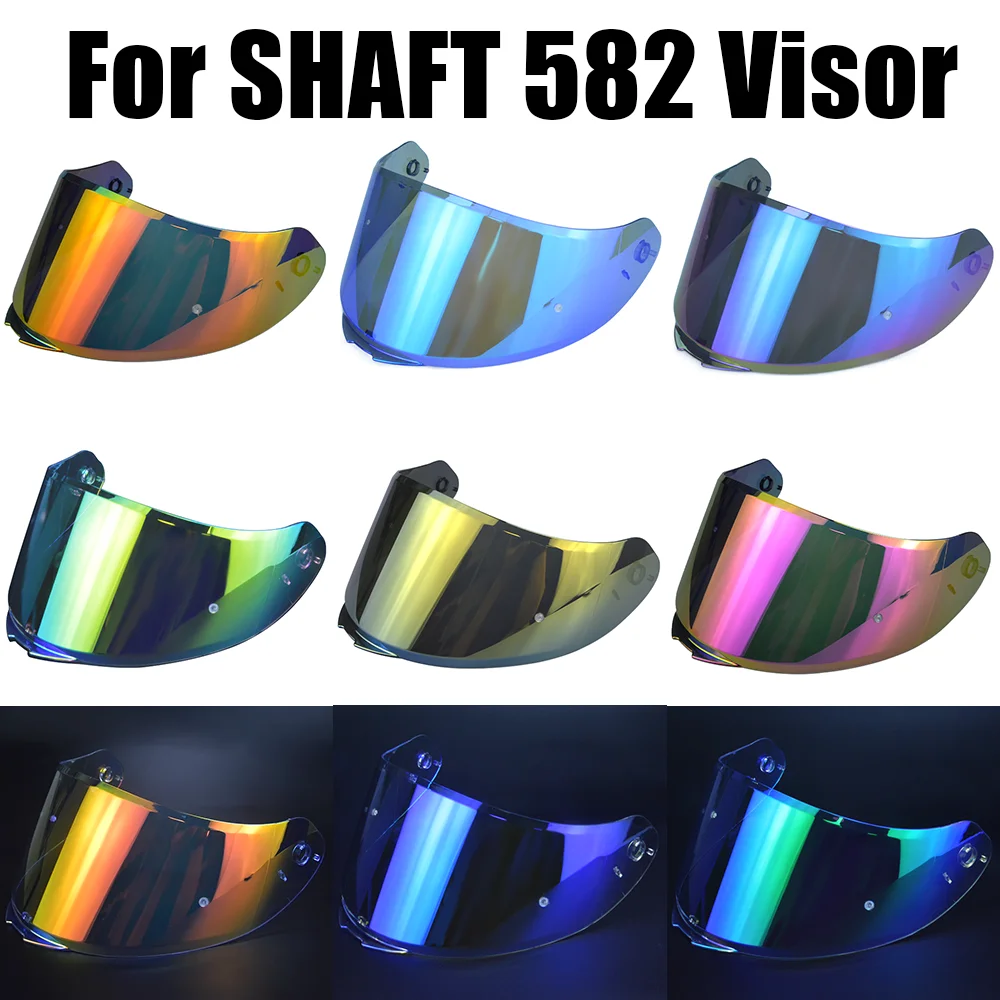 

Helmet Visor For SHAFT 582 Vi Casco Moto Accessories 582 Shield UV Protection Full Face Helmet Lens Windproof Lens Accessories